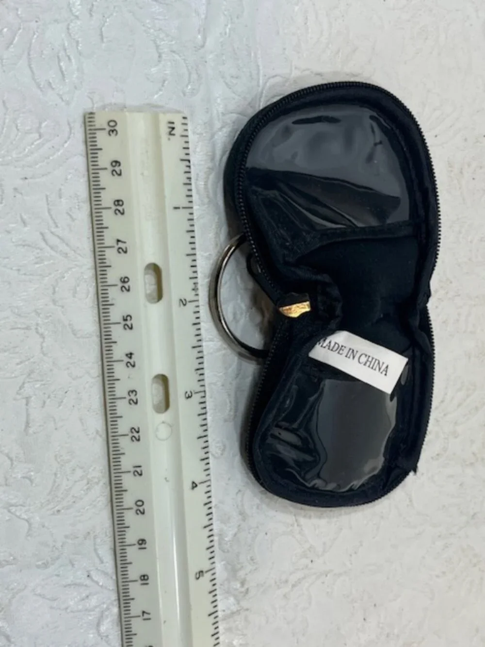 SanDisk Memory/Flash Card Travel Zip Pouch Case Keychain Logo Black 2.75